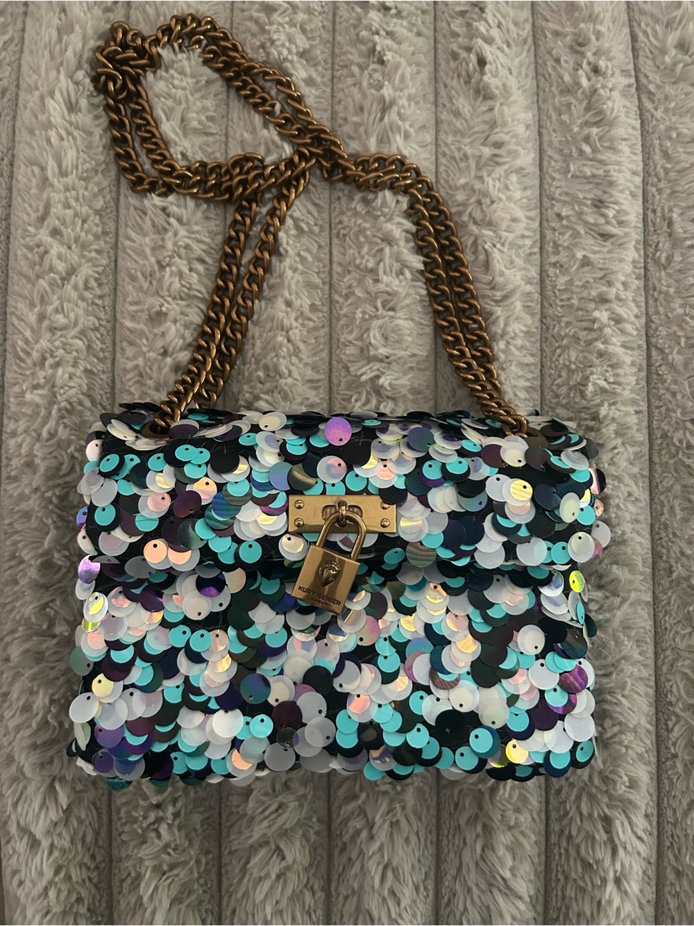 Kurt Geiger “The Brixton” Sequin Chain Shoulder Bag